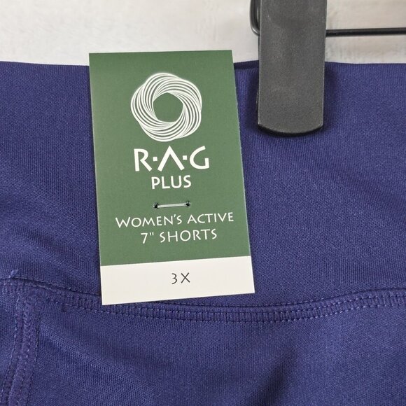 RAG PLUS Womens 3XL Astral Aura Shorts Quick Dry Flatlock Rises Wicking Blue - Picture 6 of 12
